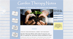 Desktop Screenshot of gardentherapynotes.com