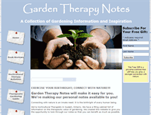 Tablet Screenshot of gardentherapynotes.com